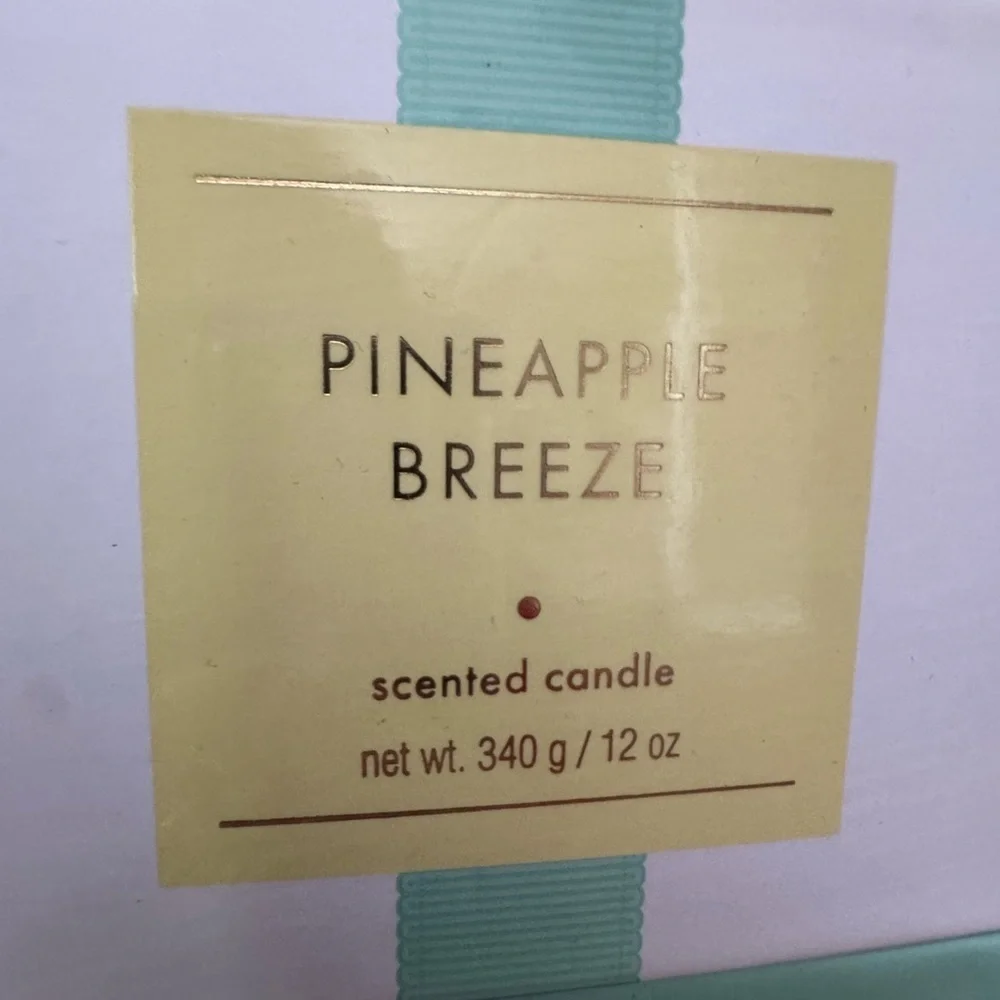 NWT Pineapple Breeze Shower Gel and Candle Set- Both from Belk